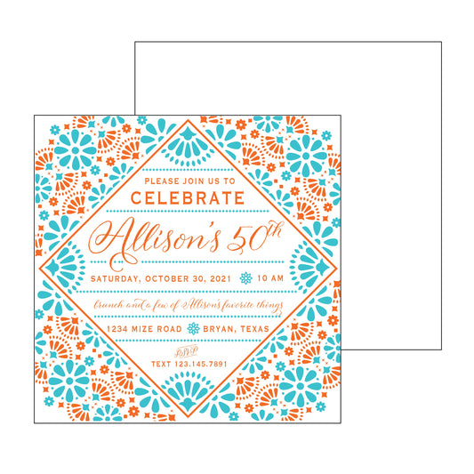 the essential market personalized party invitation