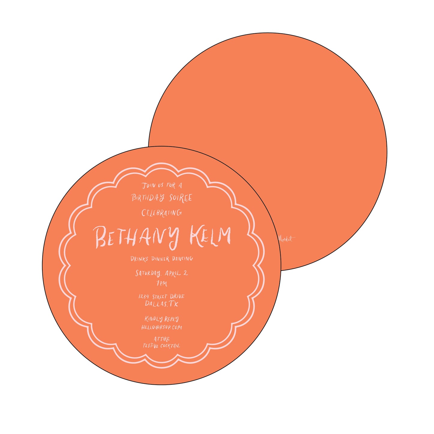 the essential market personalized party invitation