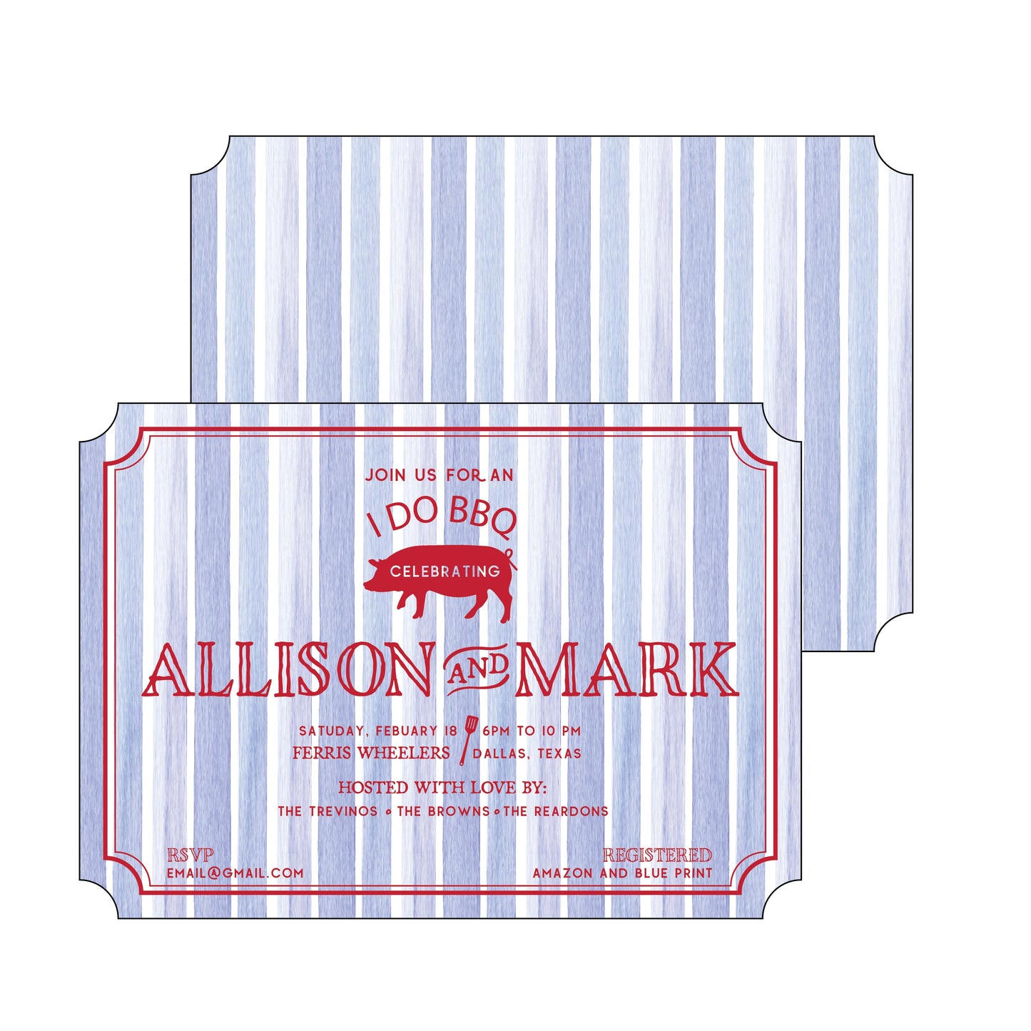 the essential market personalized party invitation