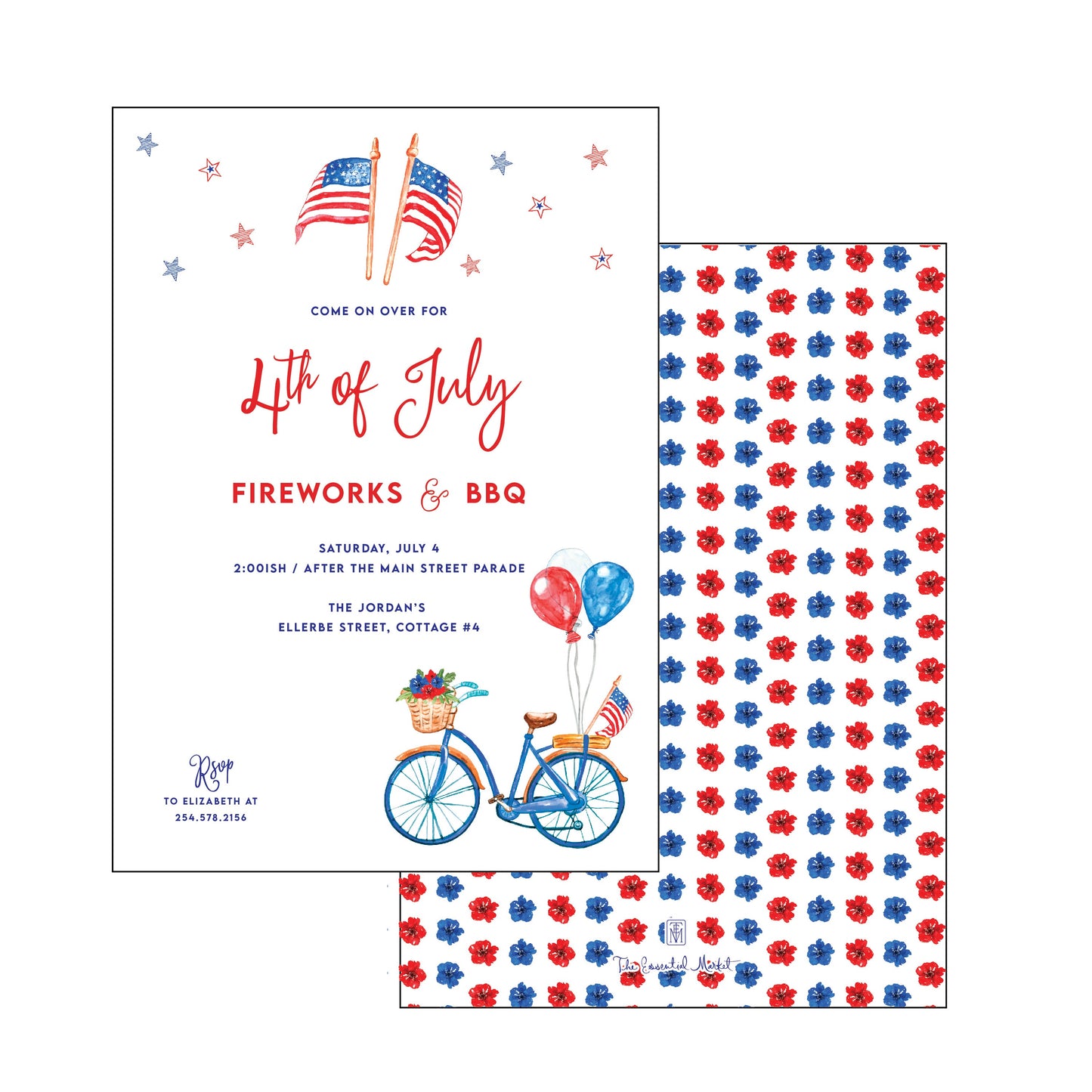the essential market personalized party invitation