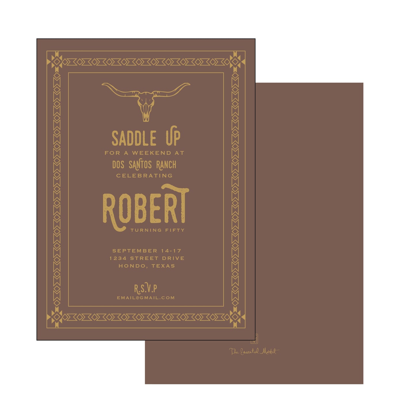 the essential market personalized party invitation