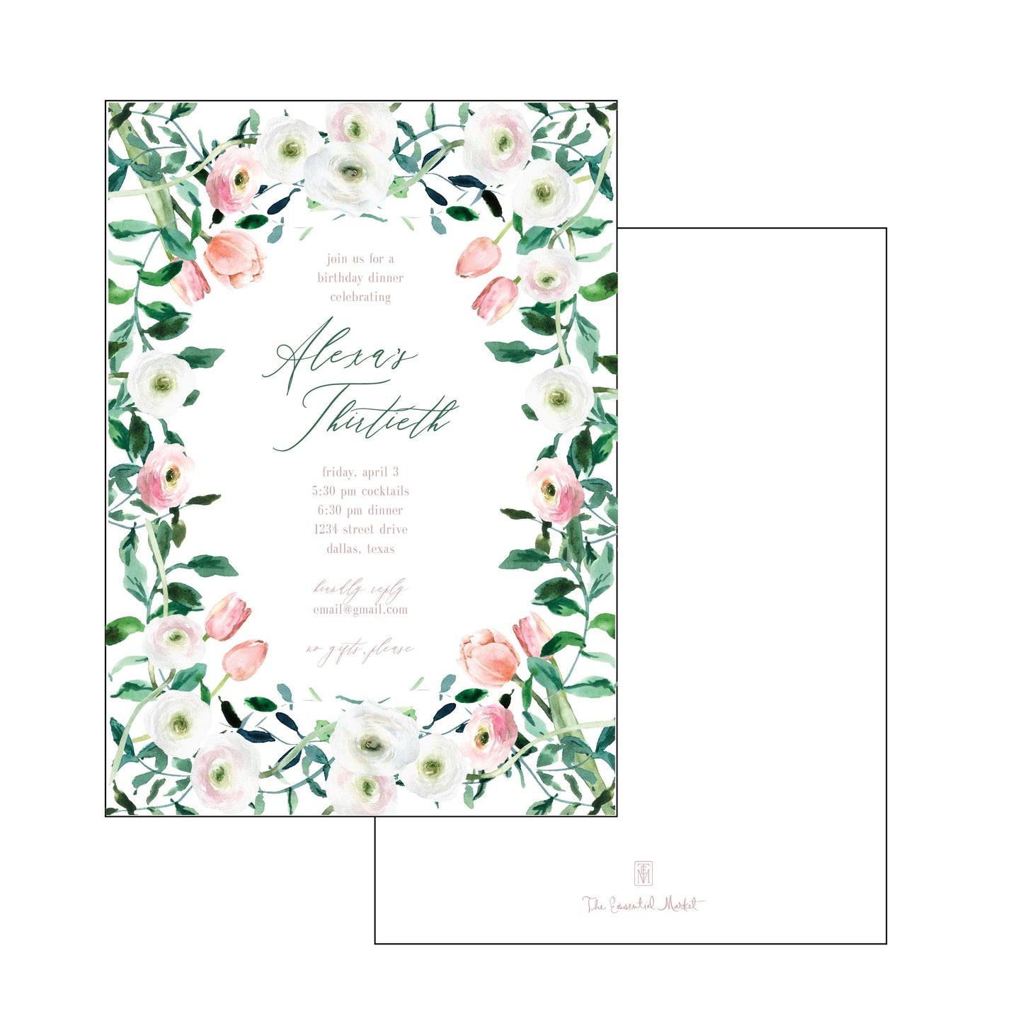 the essential market personalized party invitation