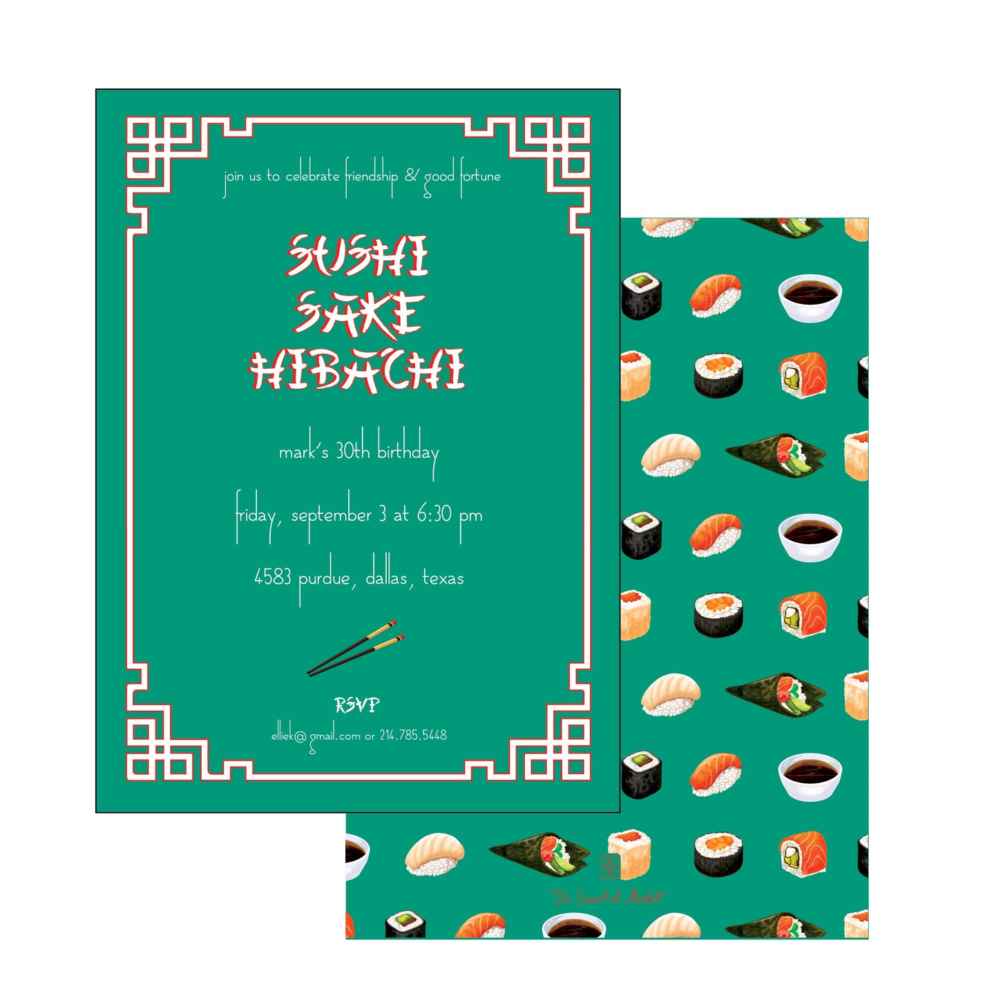 the essential market personalized party invitation
