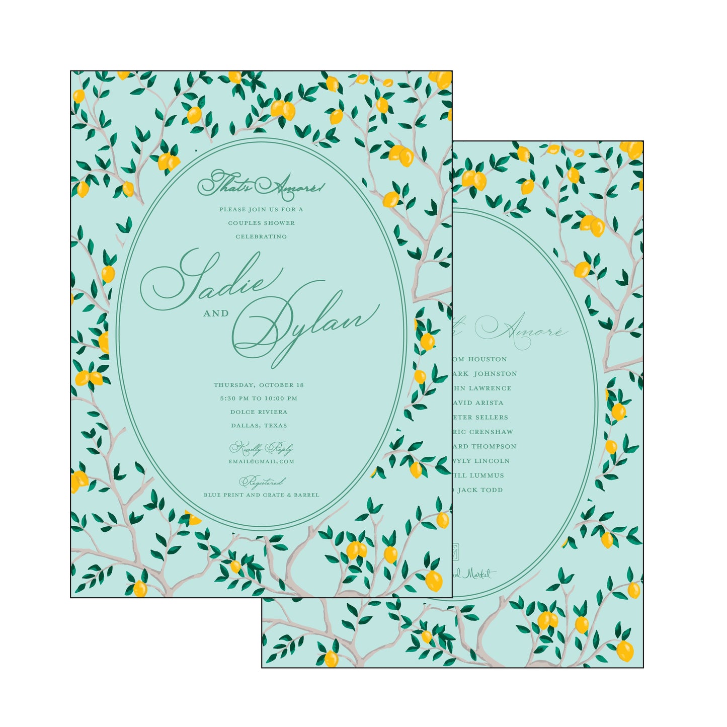 the essential market personalized party invitation