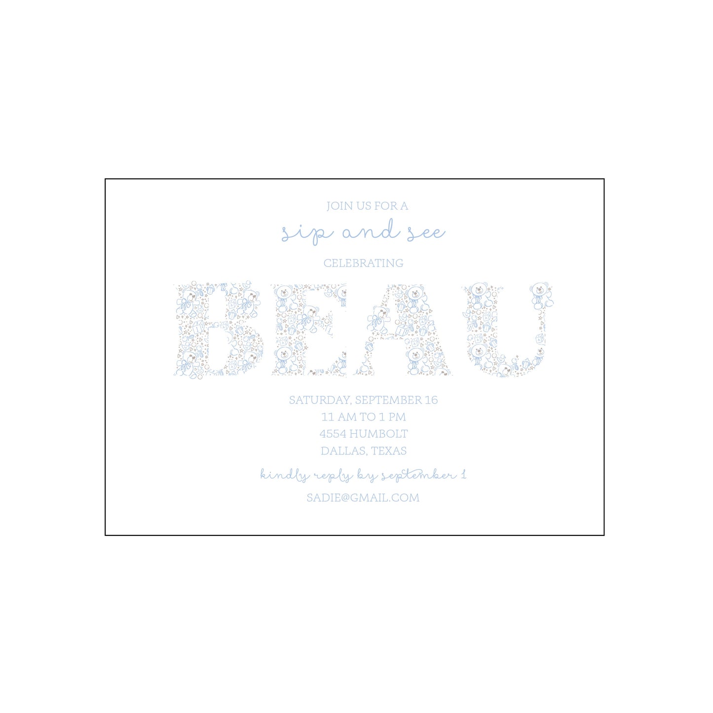 baby bear | invitation