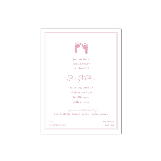 baby feet | invitation | specialty printing