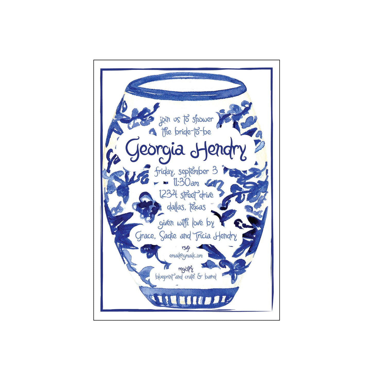 ginger jar | invitation