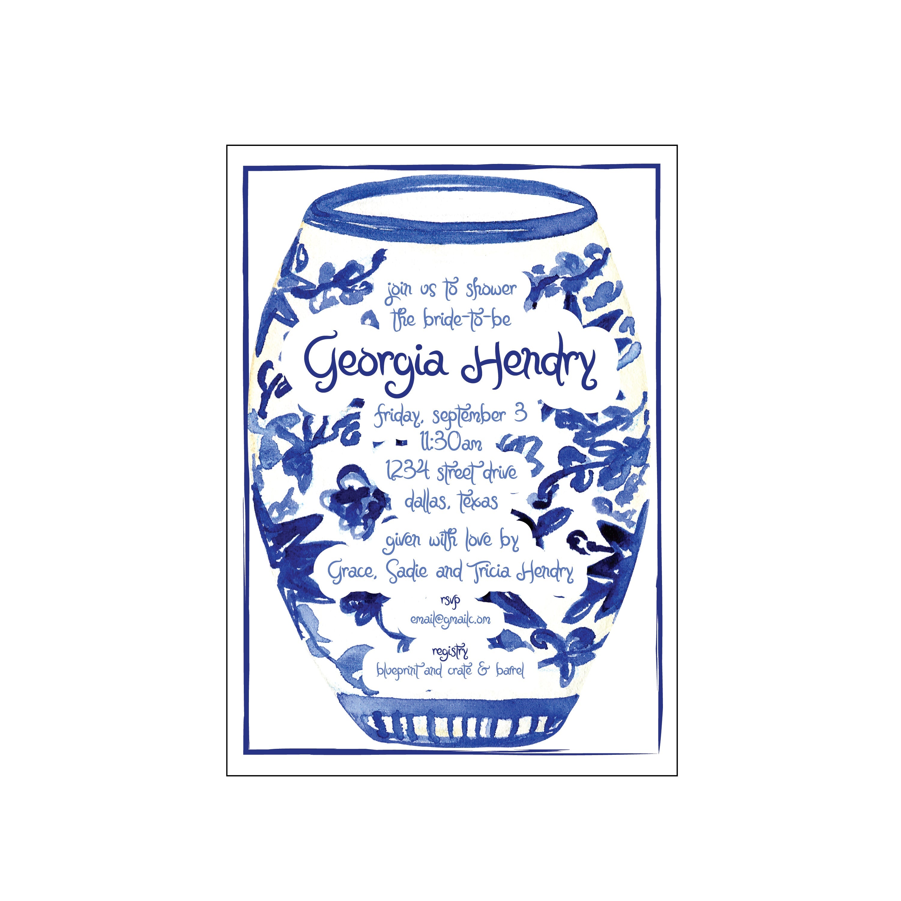 ginger jar | invitation