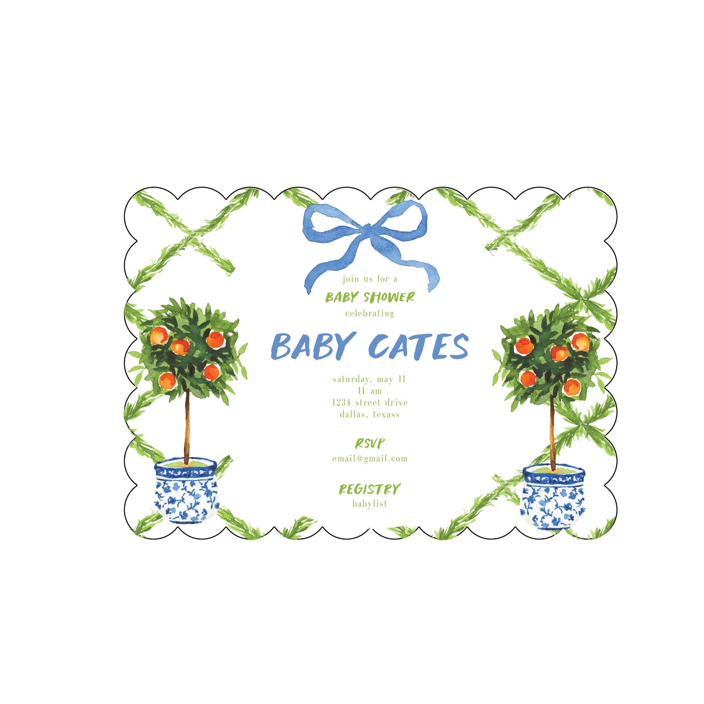 boxwood bow | invitation