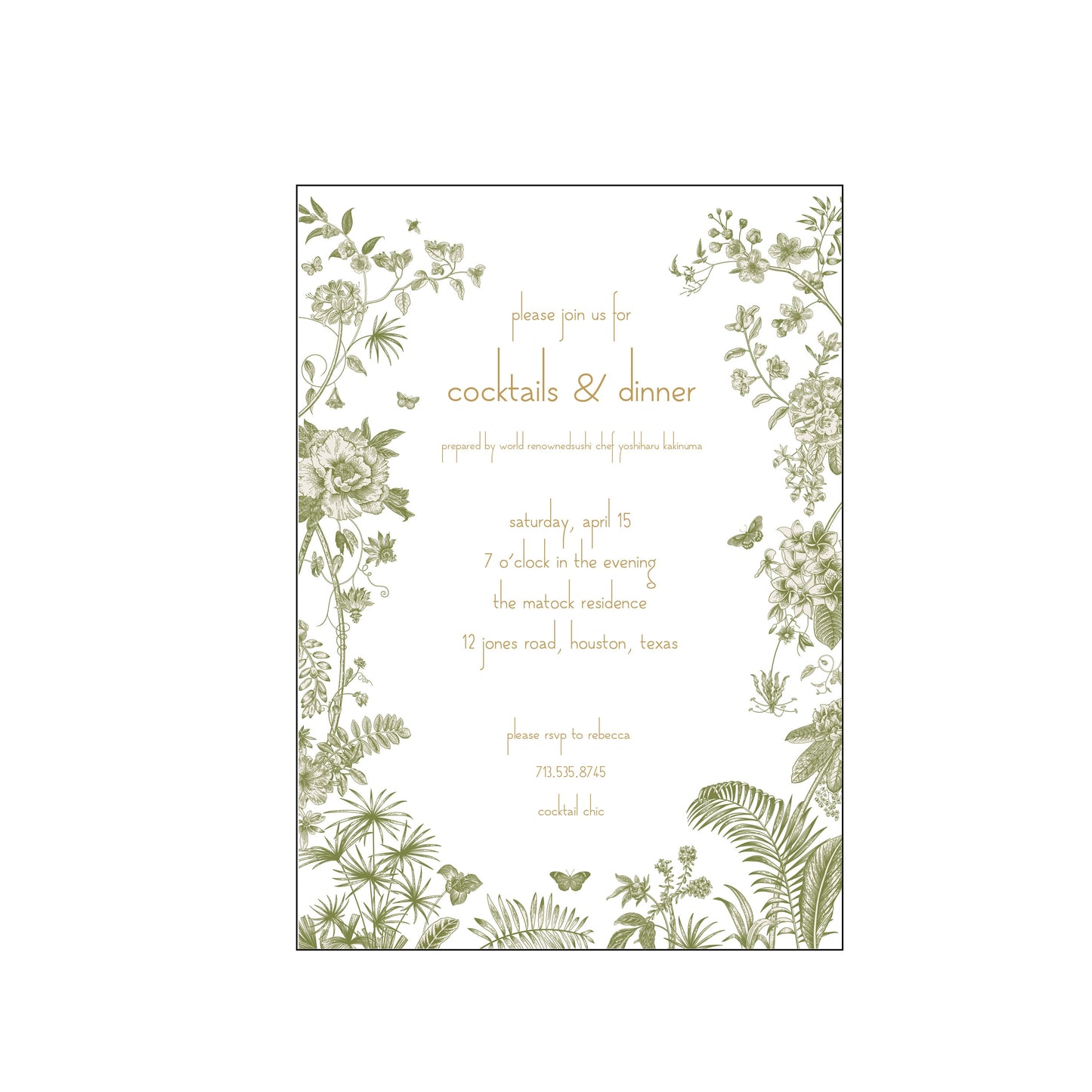 chinois dinner party | invitation
