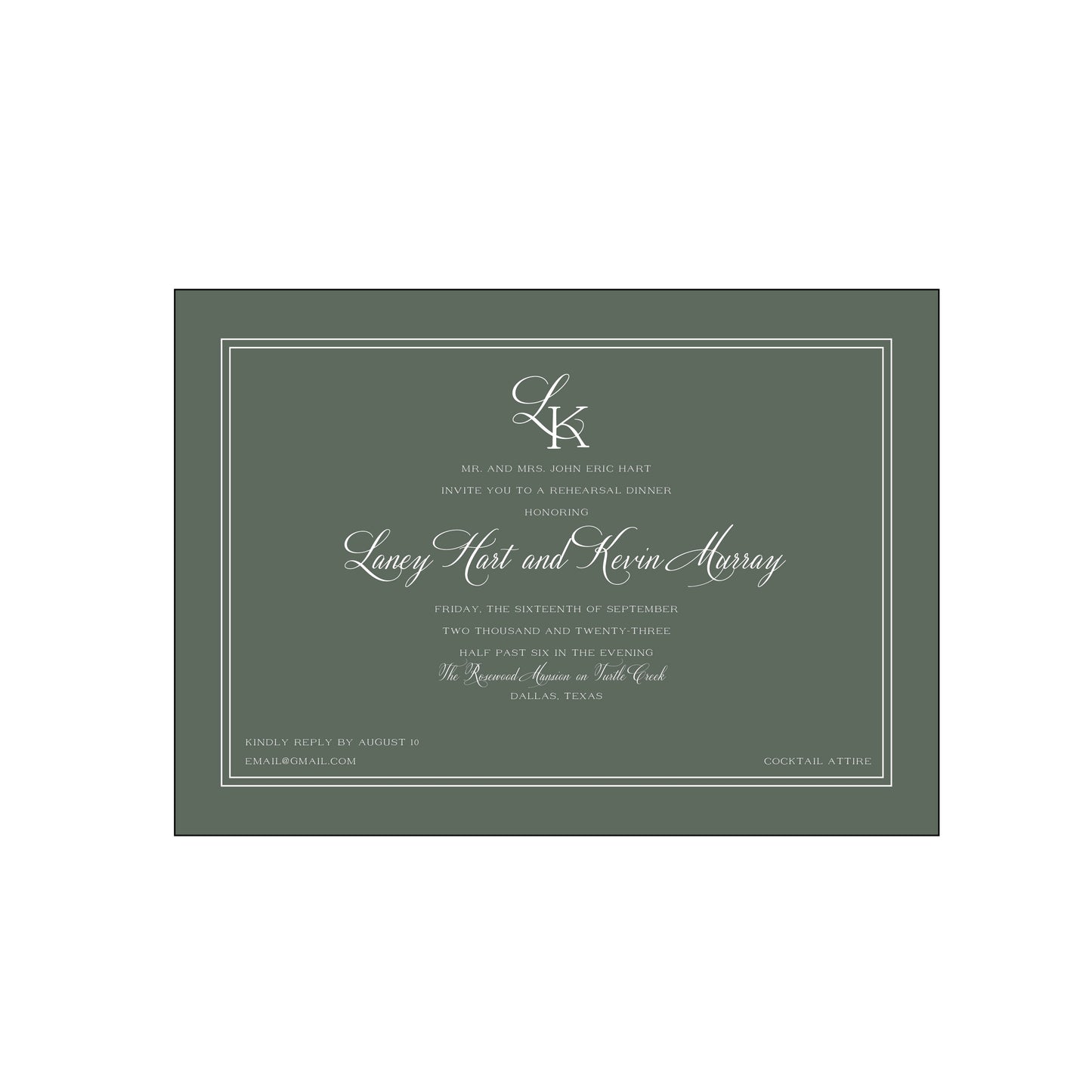 monogram bloom | invitation