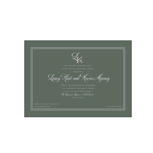 monogram bloom | invitation | specialty printing
