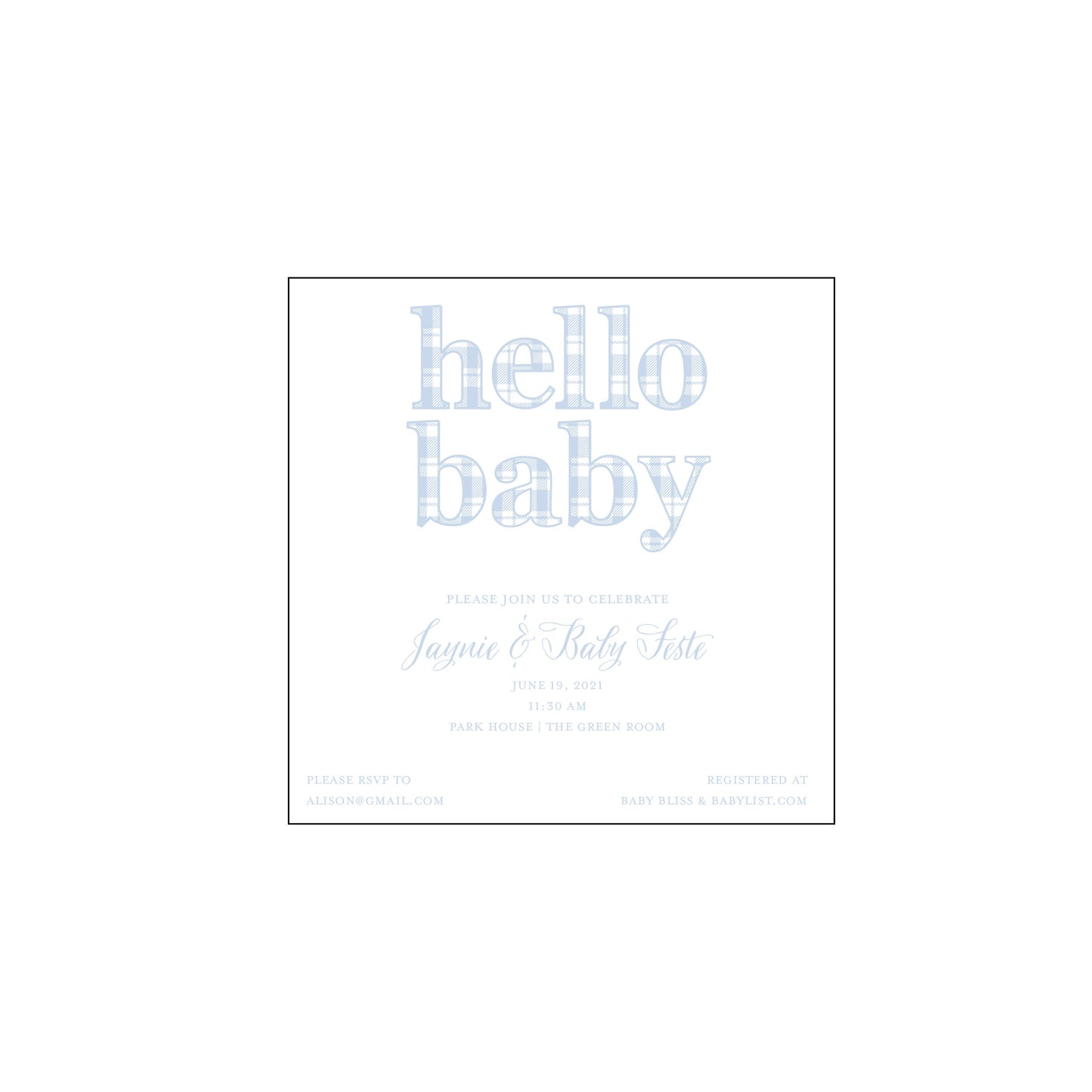 hello baby | invitation