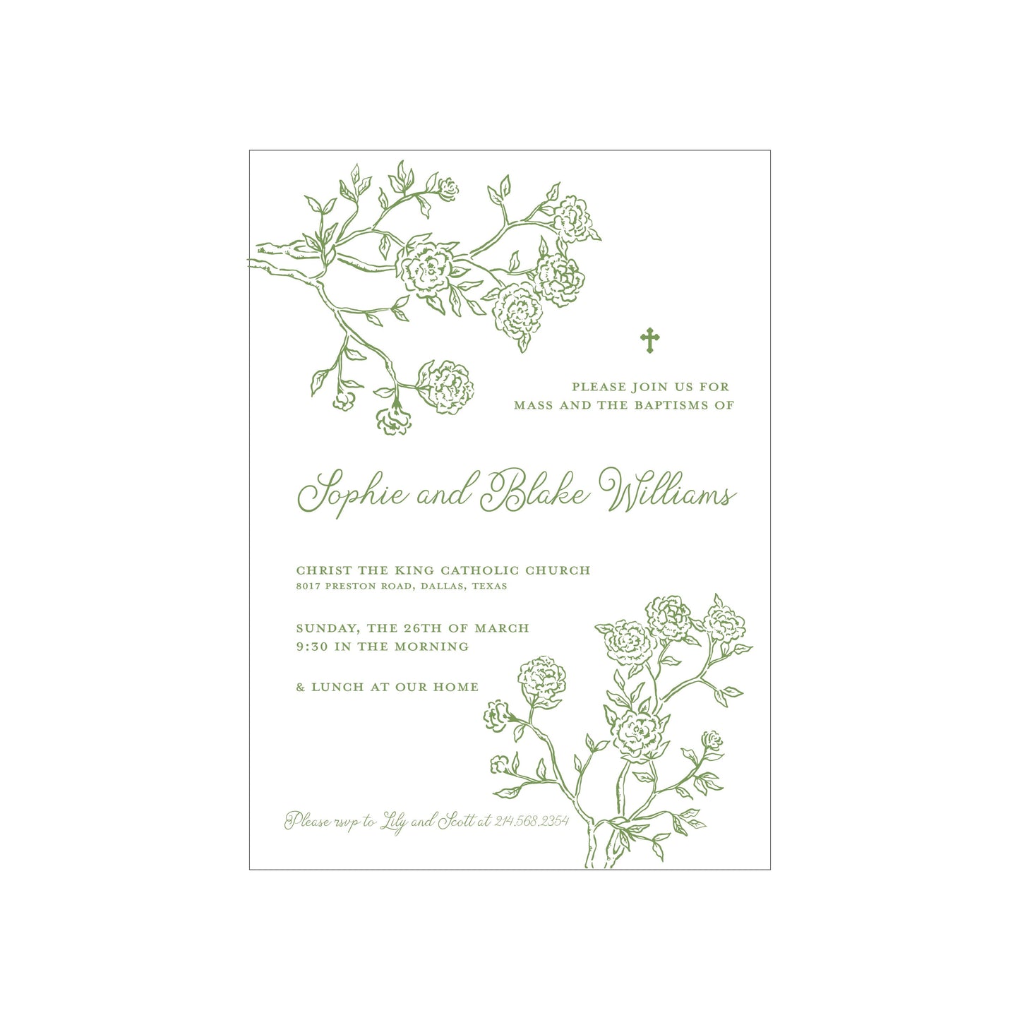 roses | invitation | specialty printing