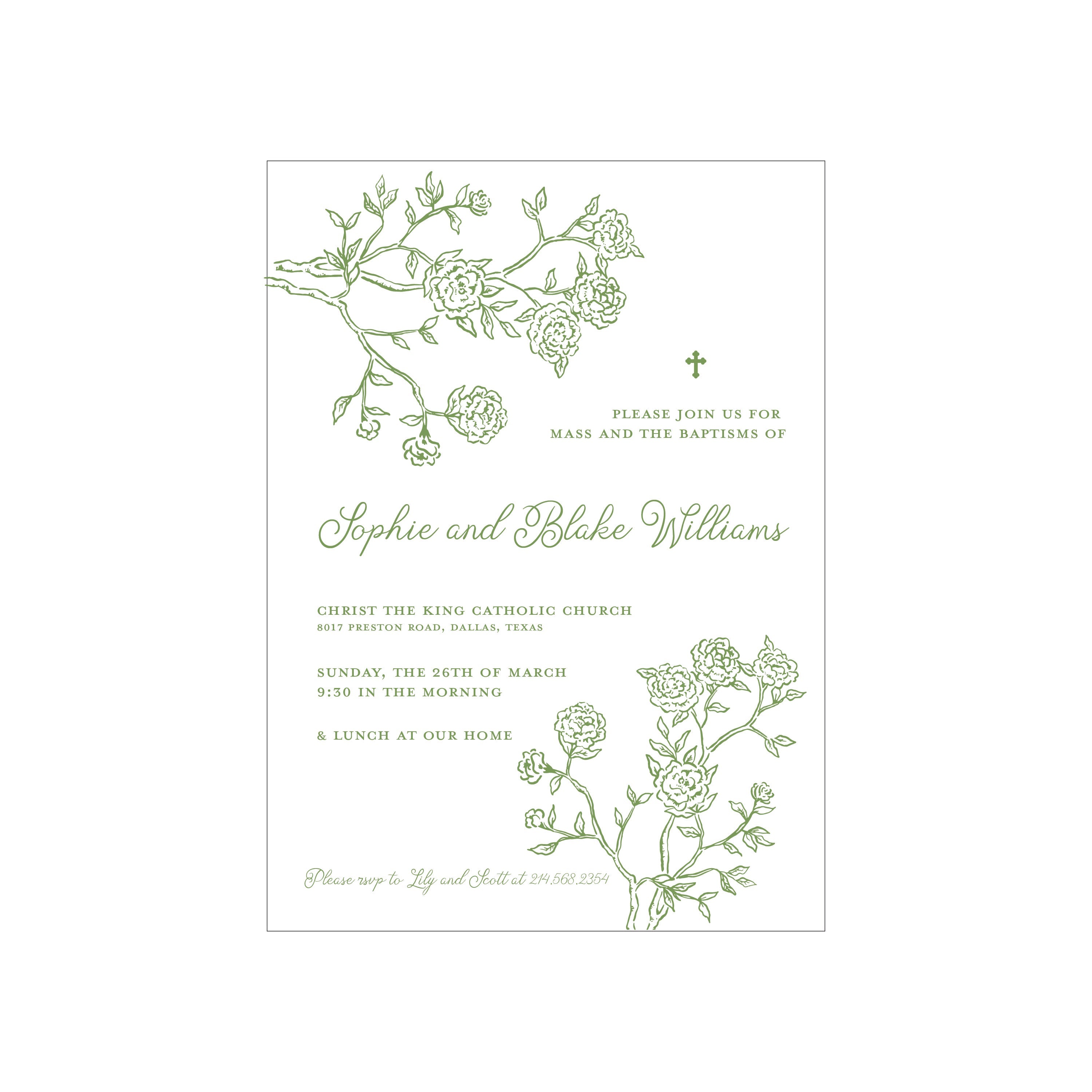 roses | invitation | specialty printing