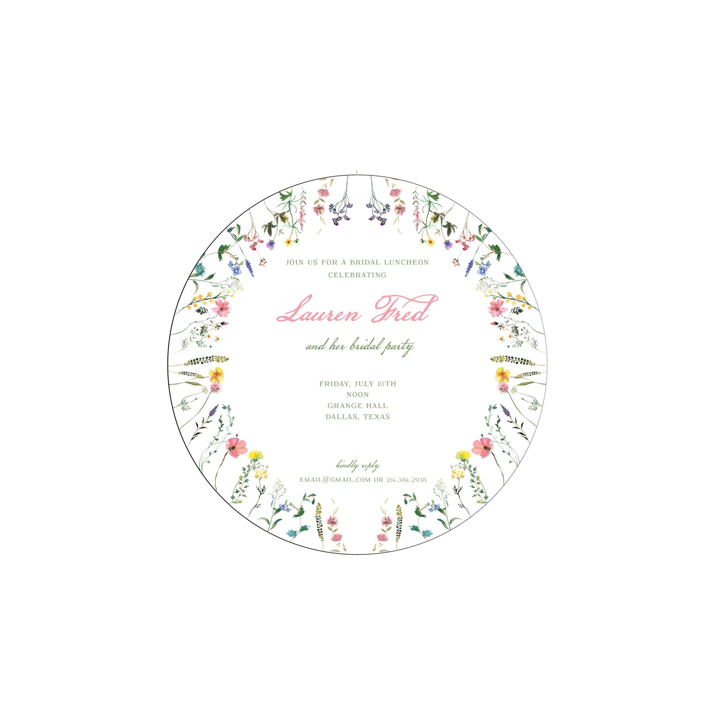 round floral | invitation