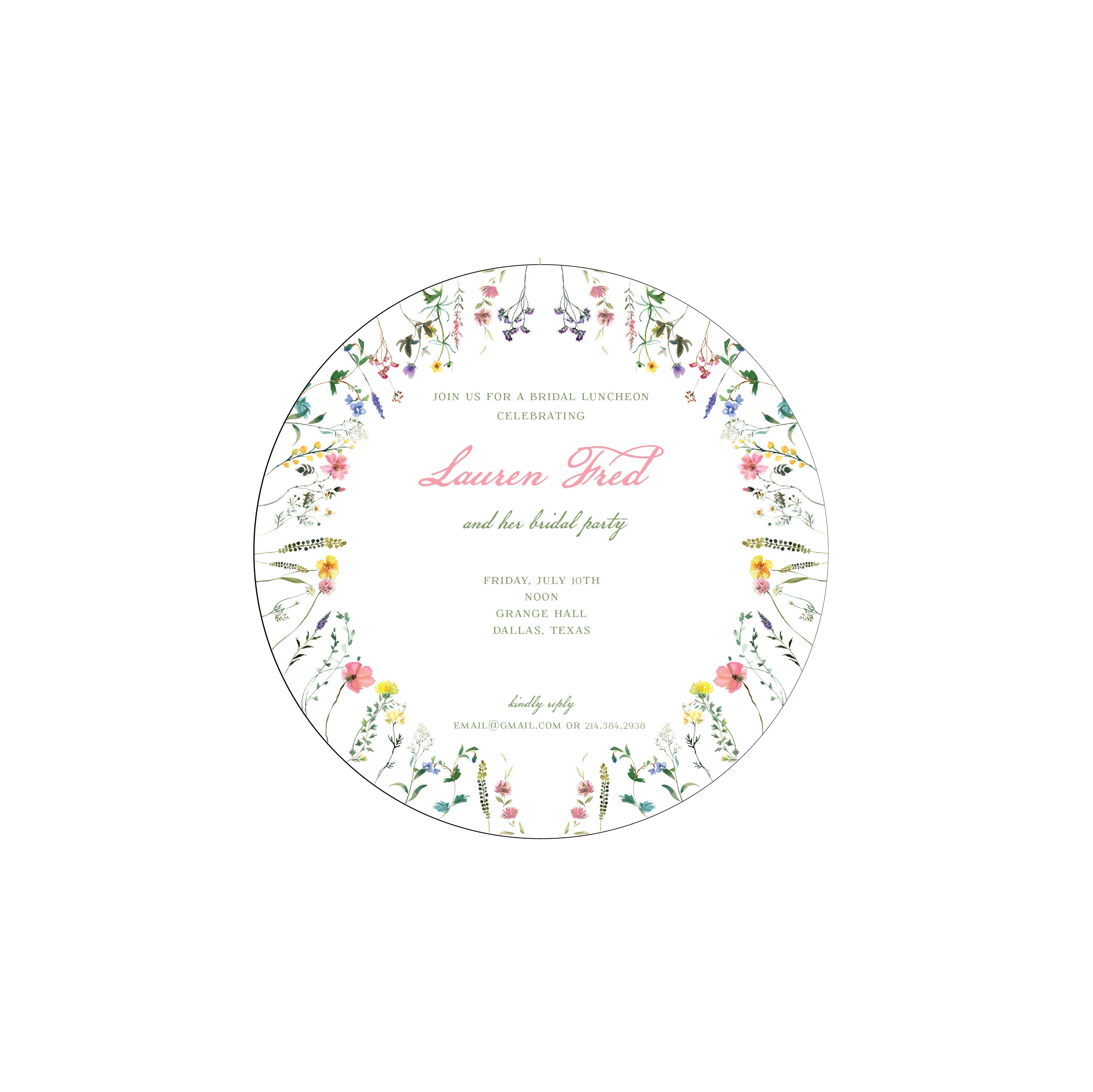 round floral | invitation