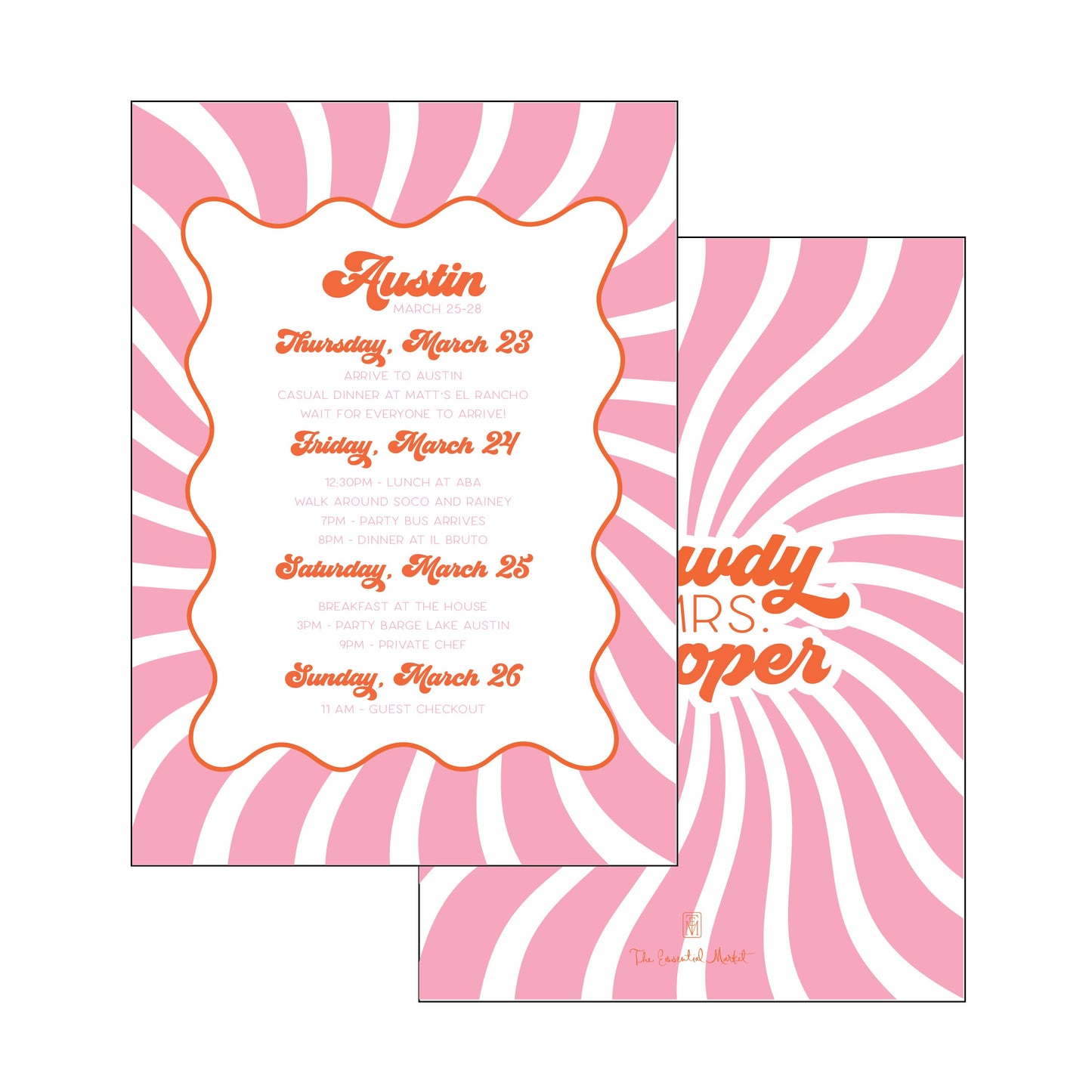 The Essential Market Personalized Party Invitation