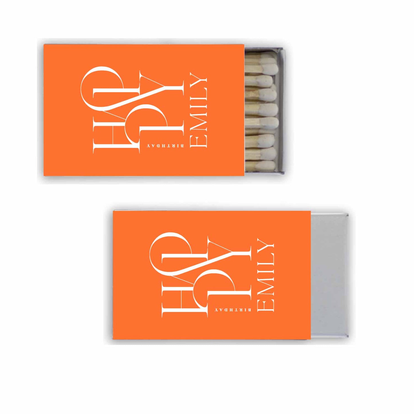 happy personalized match boxes
