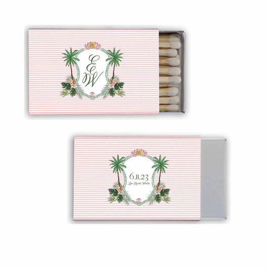 palms beach personalized match boxes