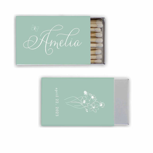 rosemary personalized match boxes