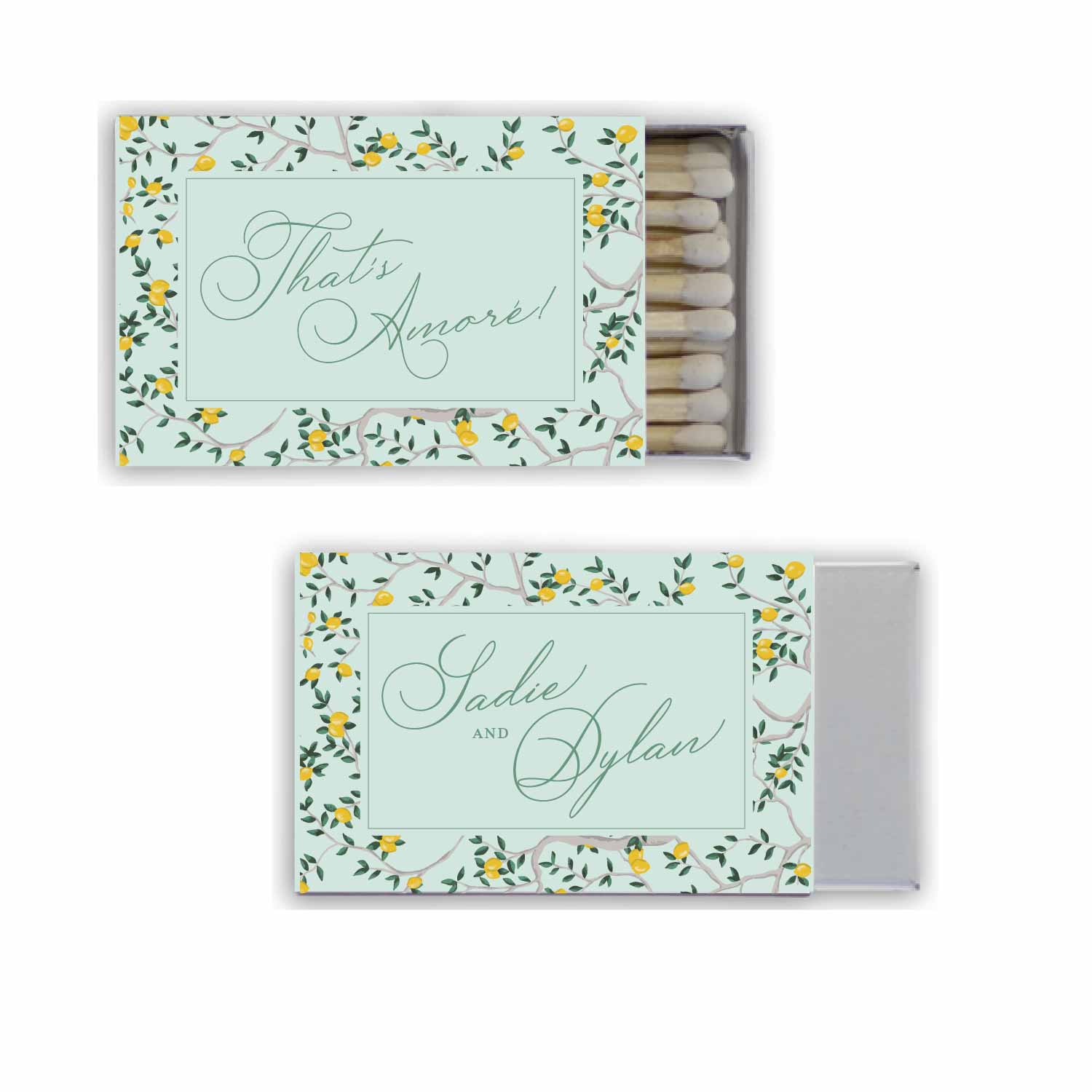 thats amore personalized match boxes