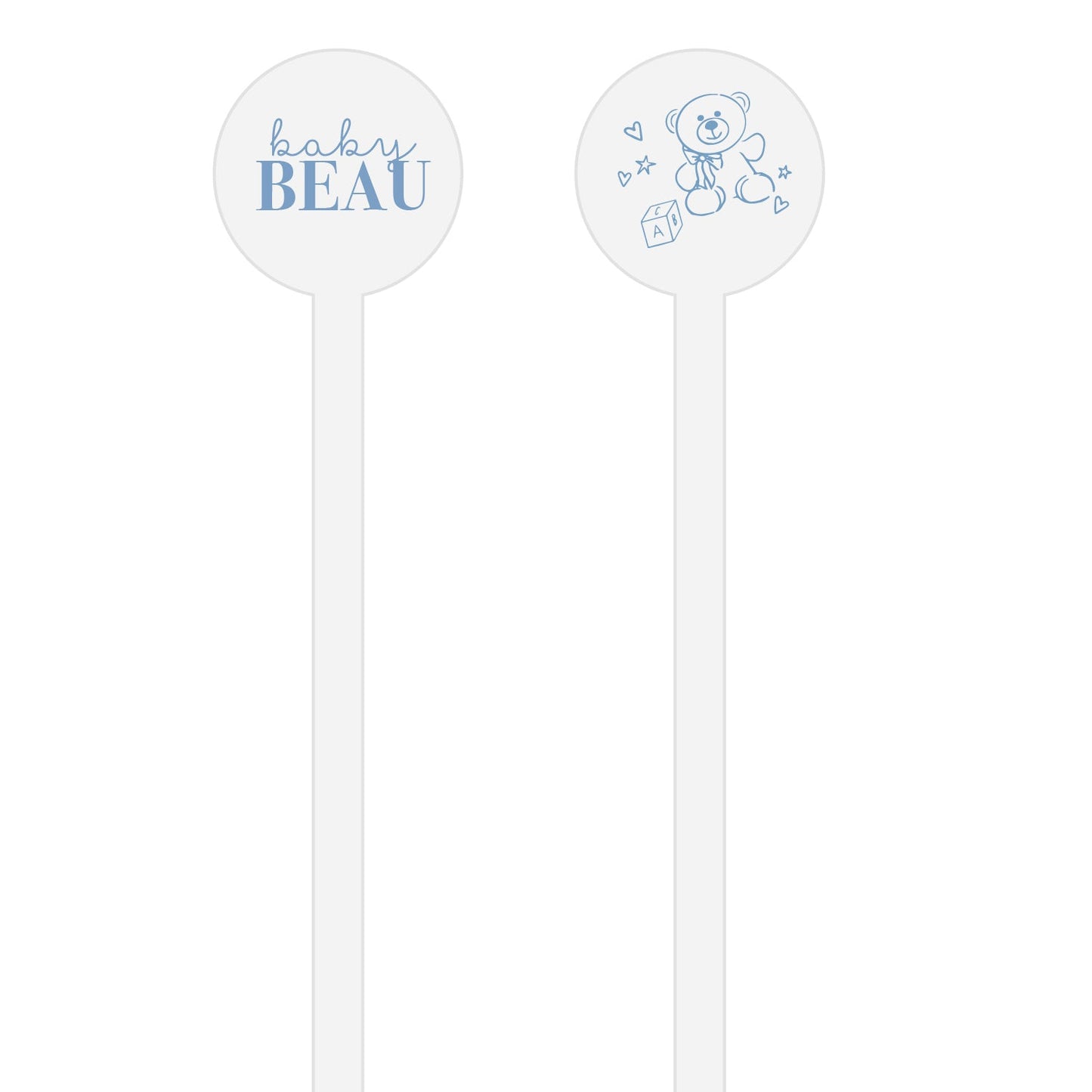 Baby Bear Baby Shower Personalized Stir Sticks