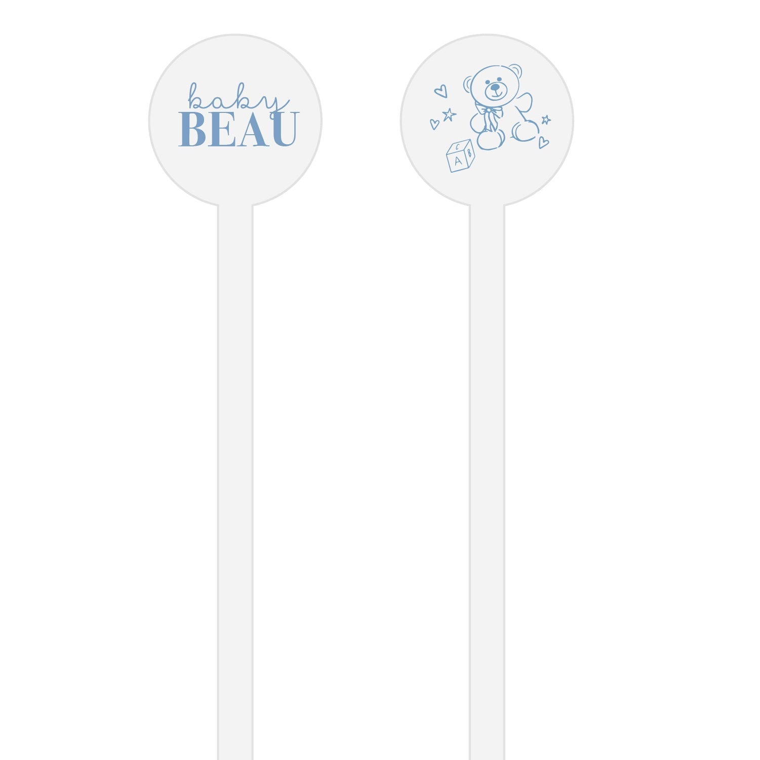 Baby Bear Baby Shower Personalized Stir Sticks