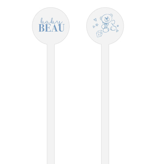 Baby Bear Baby Shower Personalized Stir Sticks