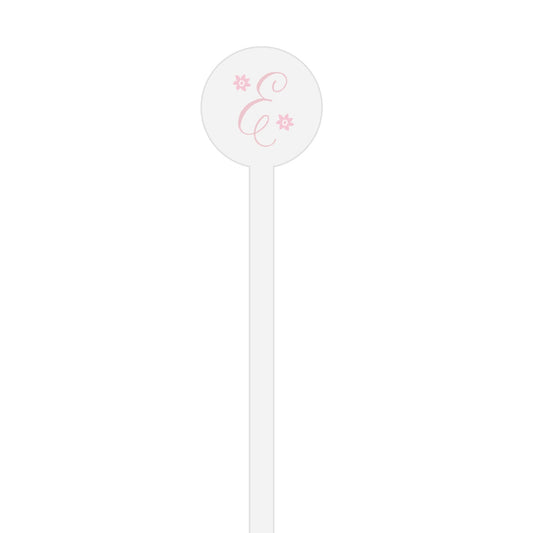 floral personalized stir sticks