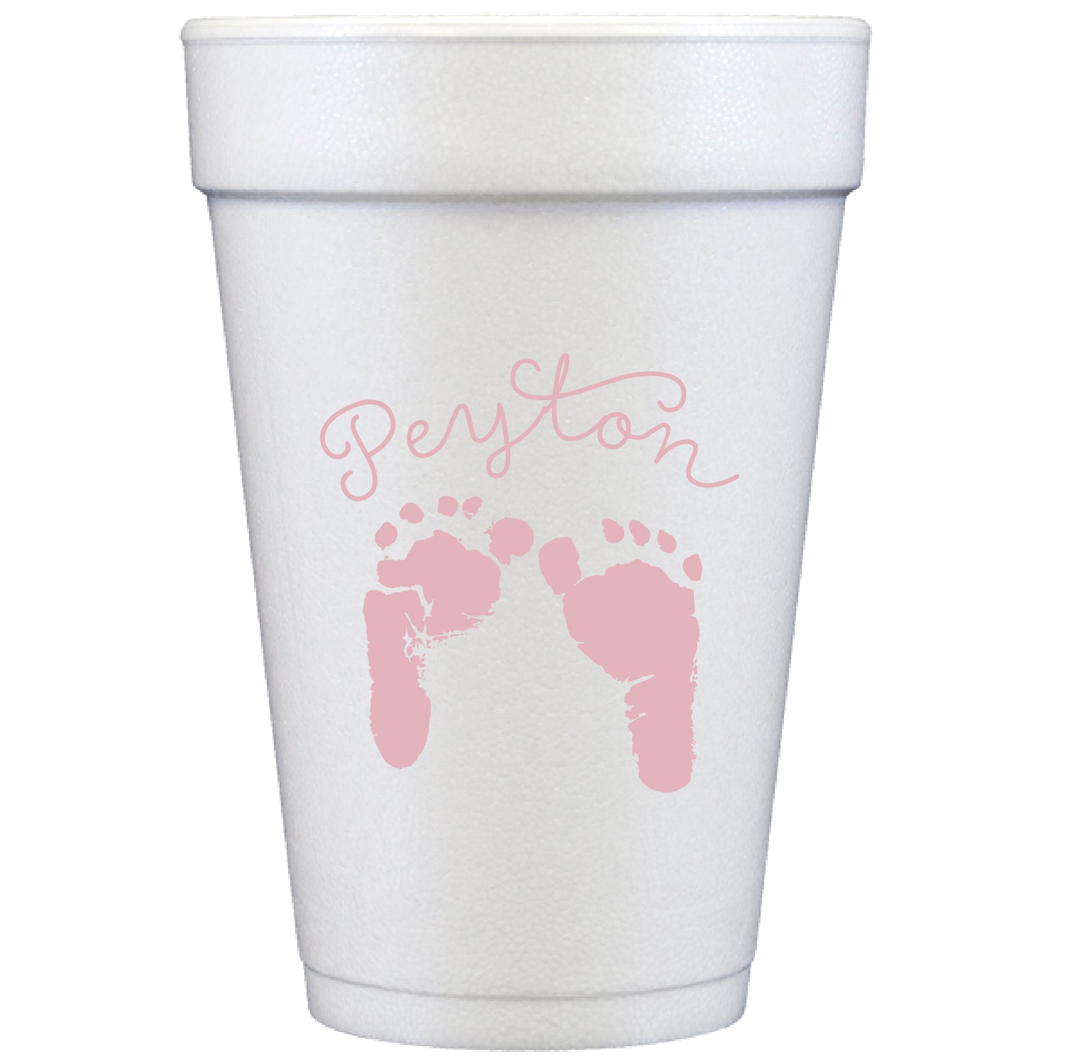 baby feet | styrofoam cups