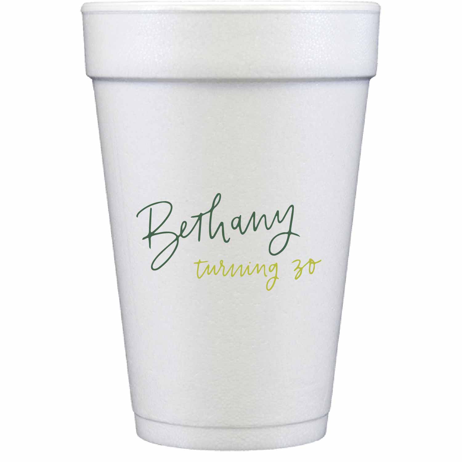 hand lettering 02 personalized styrofoam cup