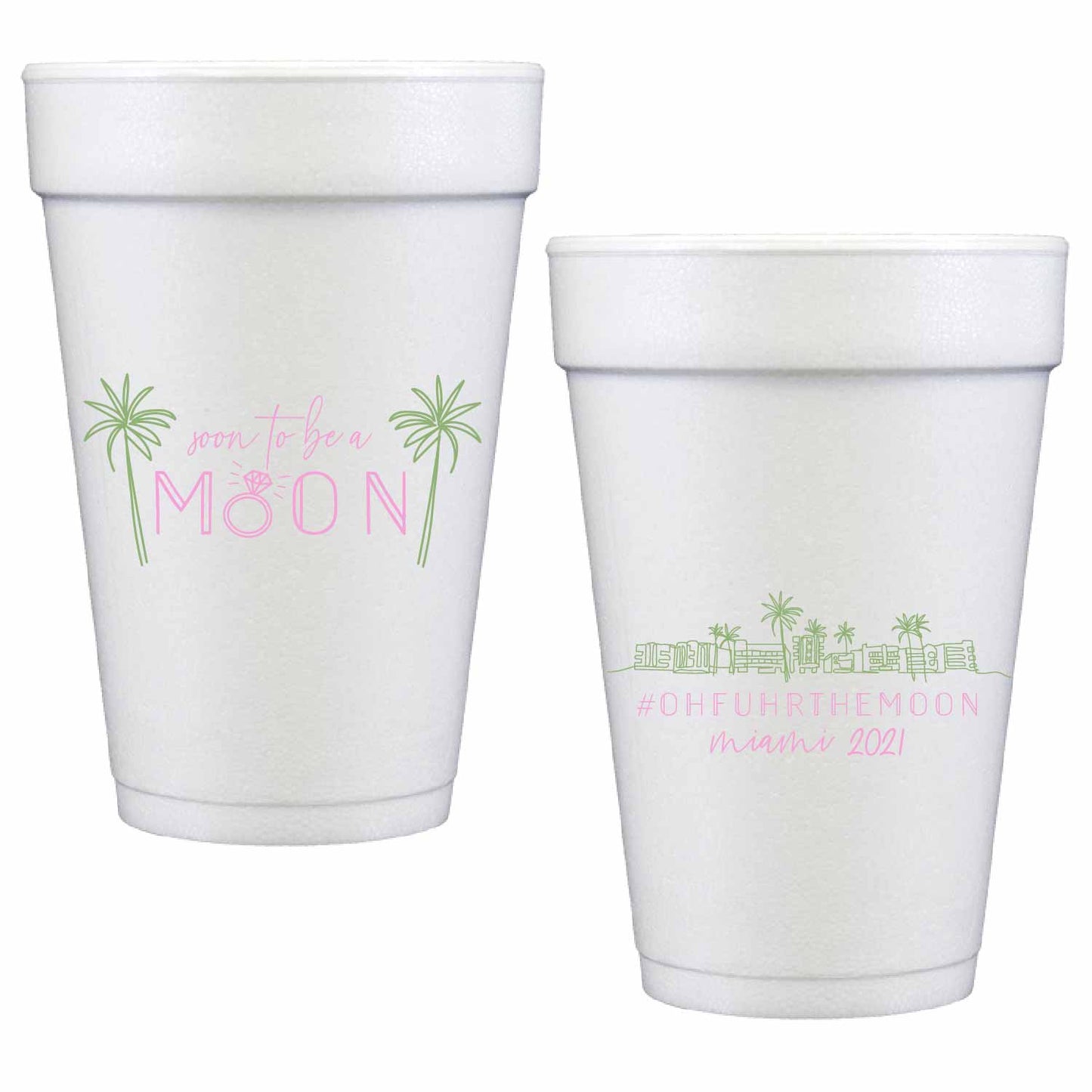 miami personalized styrofoam cup