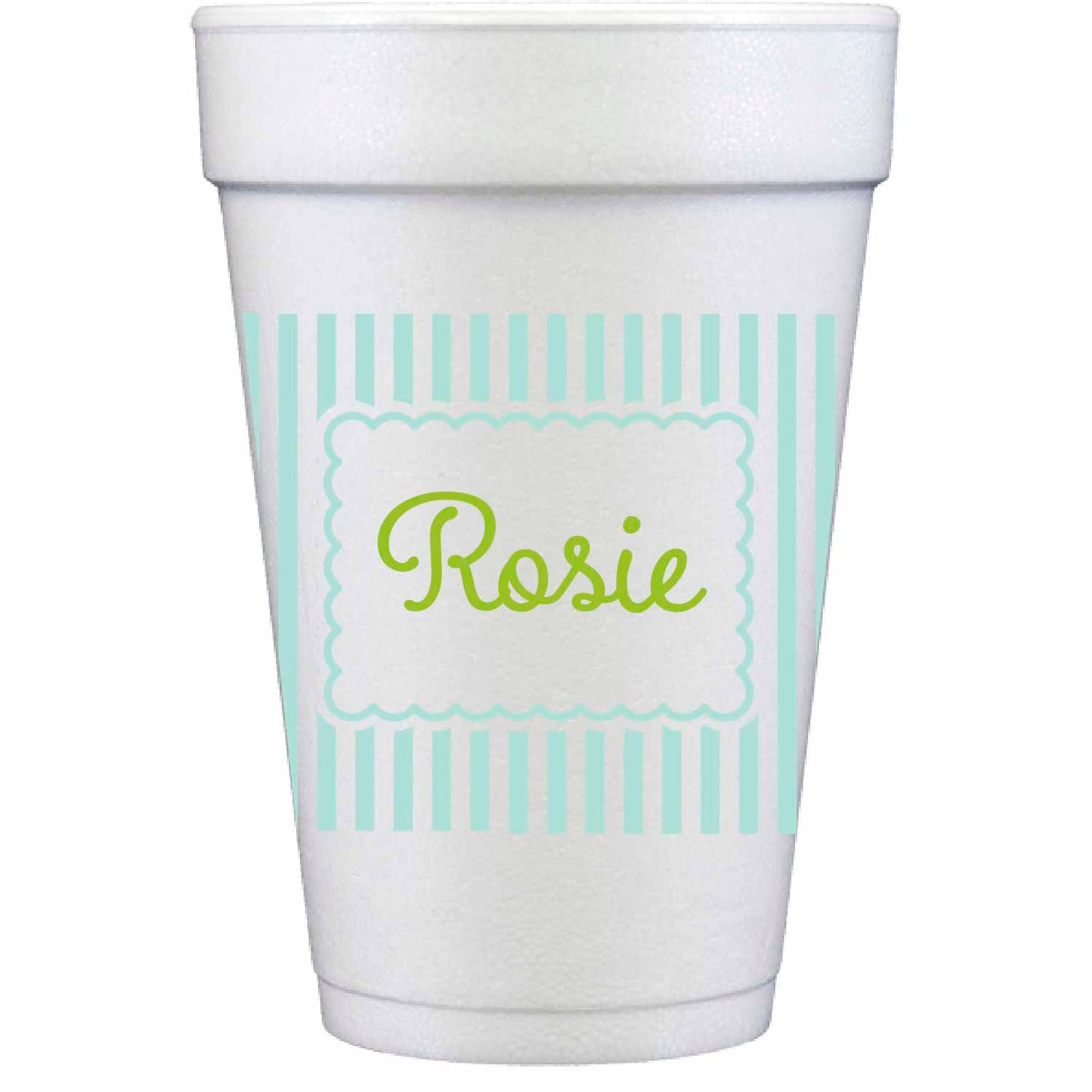 scallops and stripes personalized styrofoam cup