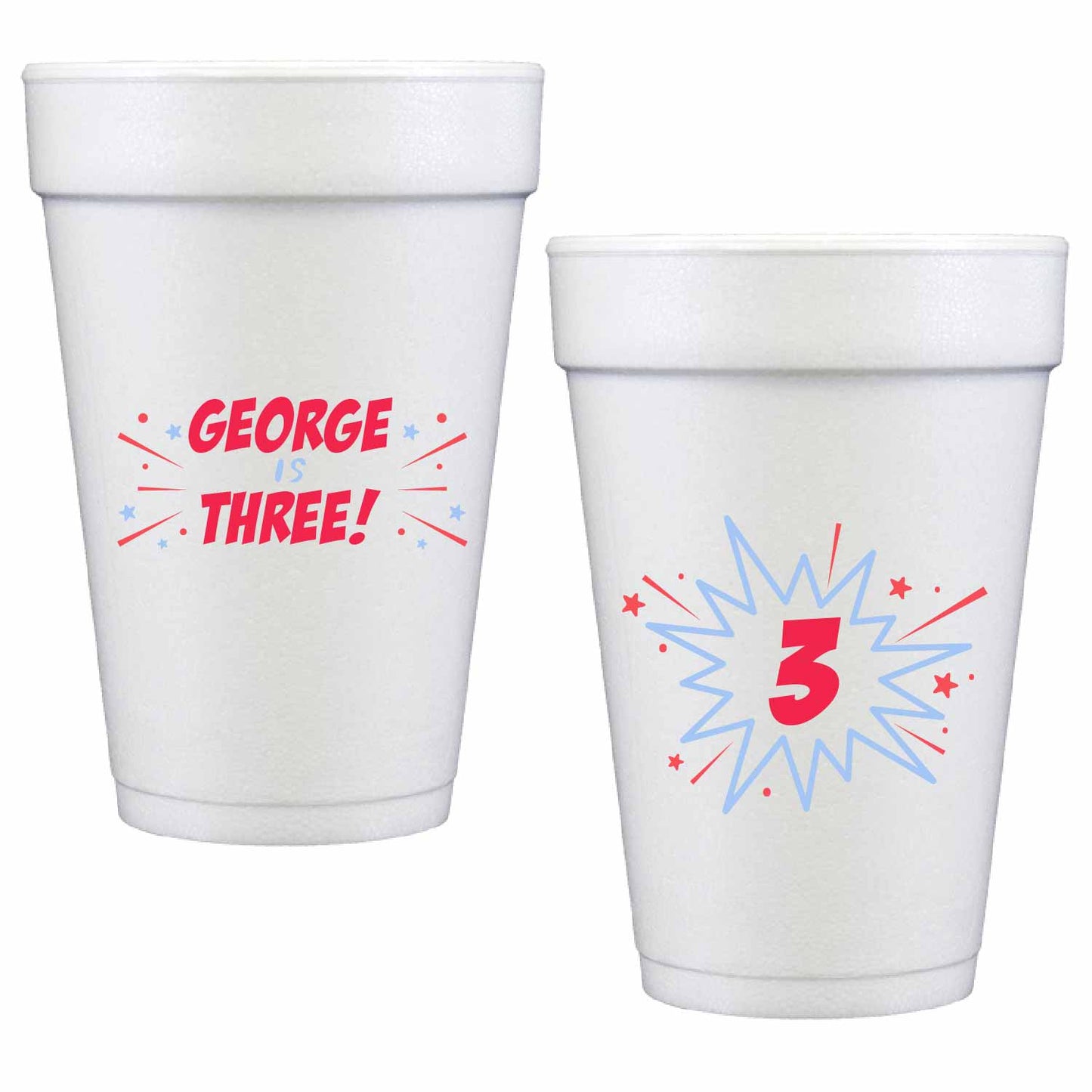 superhero personalized styrofoam cup