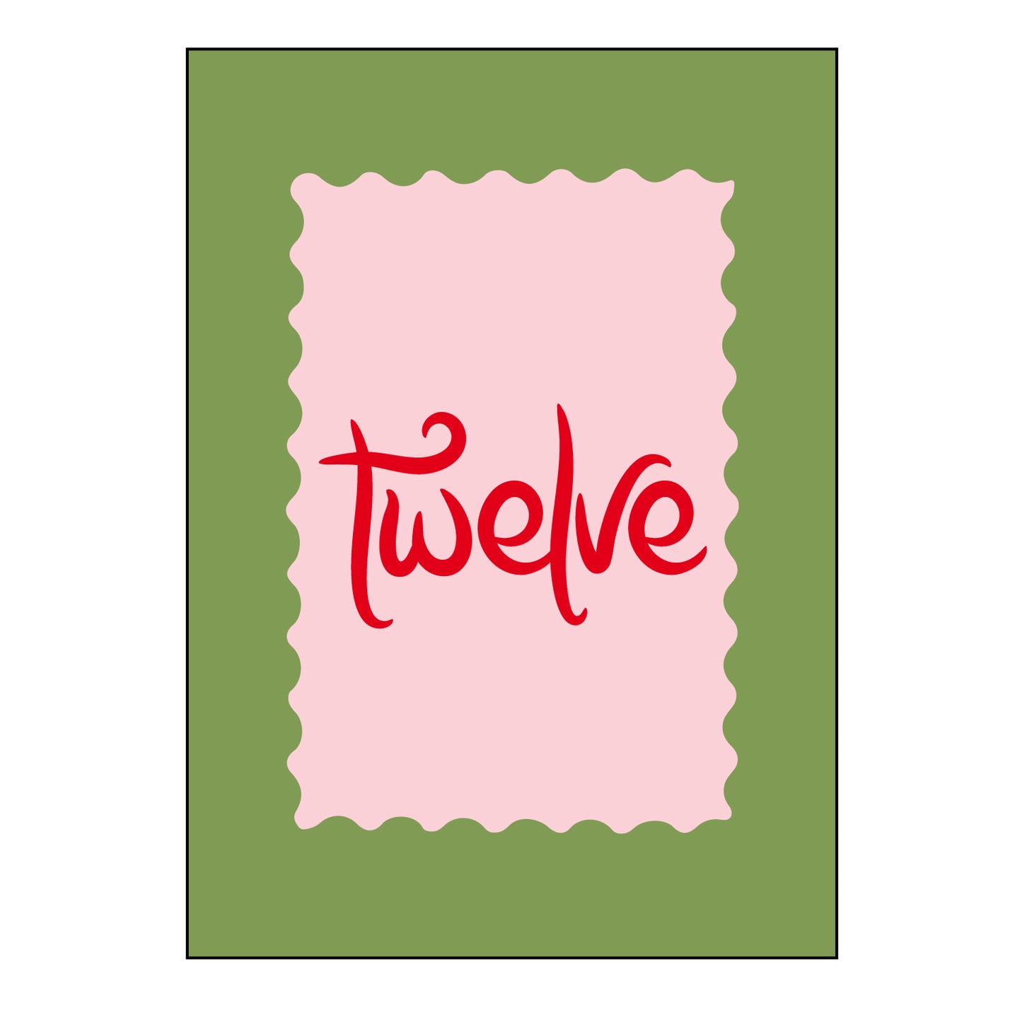 green border | table numbers