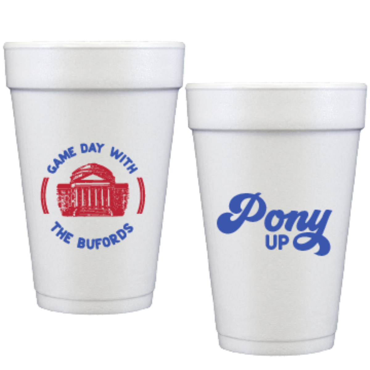 SMU Game Day Personalized Styrofoam Cup