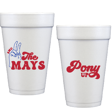 SMU Pony Up Personalized Styrofoam Cup