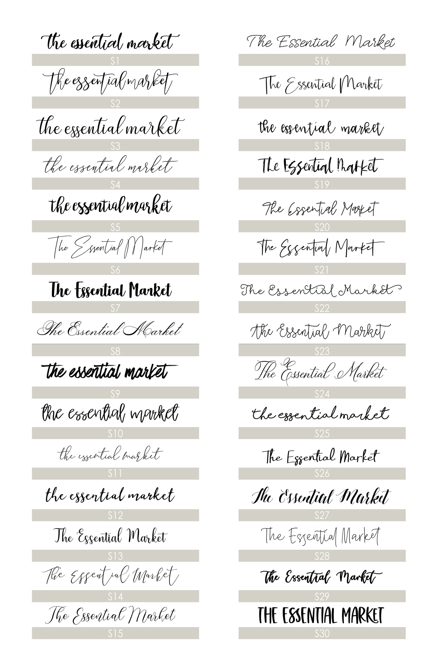 Font options