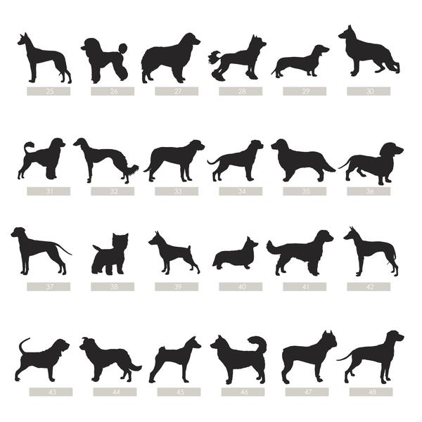 dog silhouette options