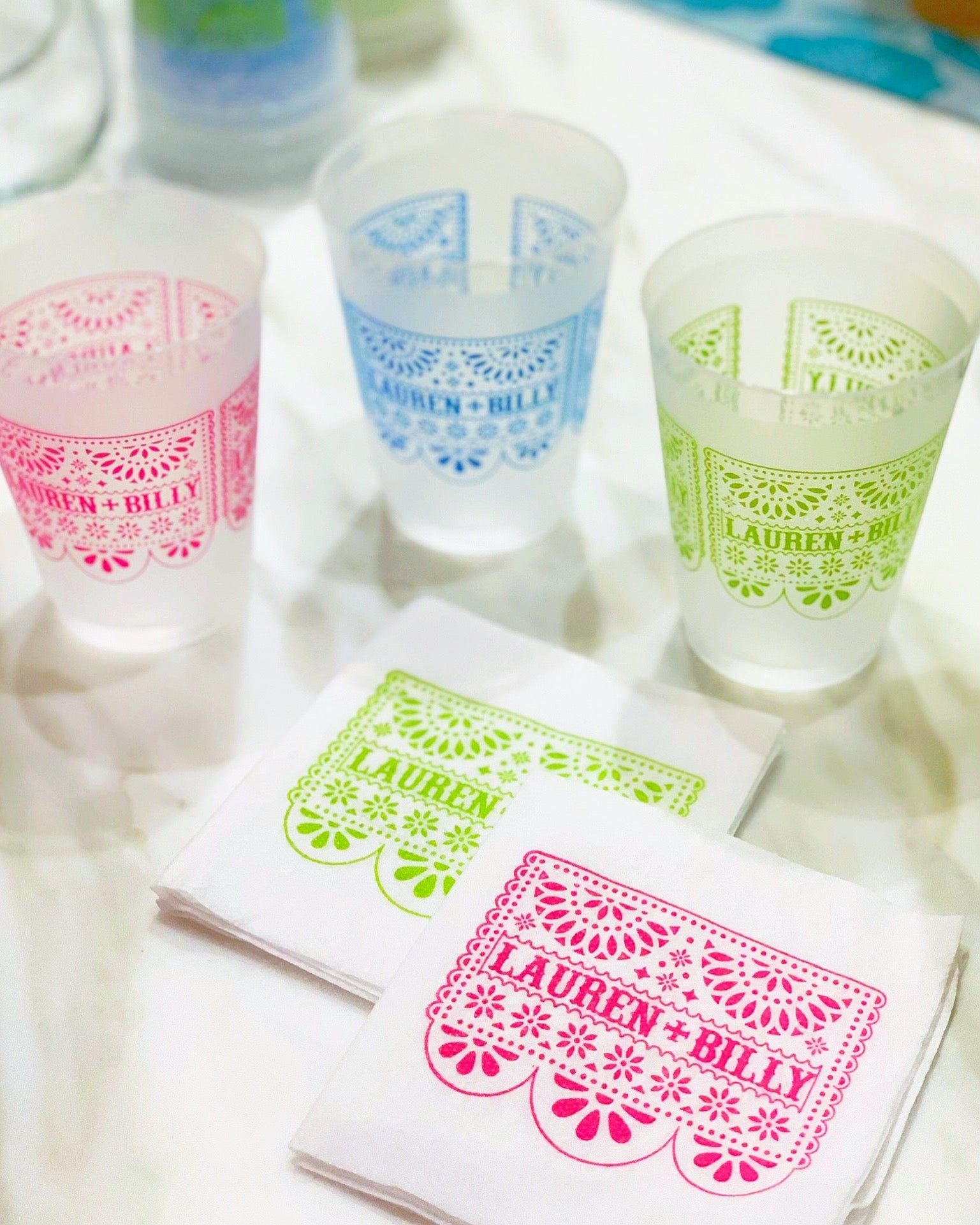 Personalized papel picado | Frosted Flex Cup