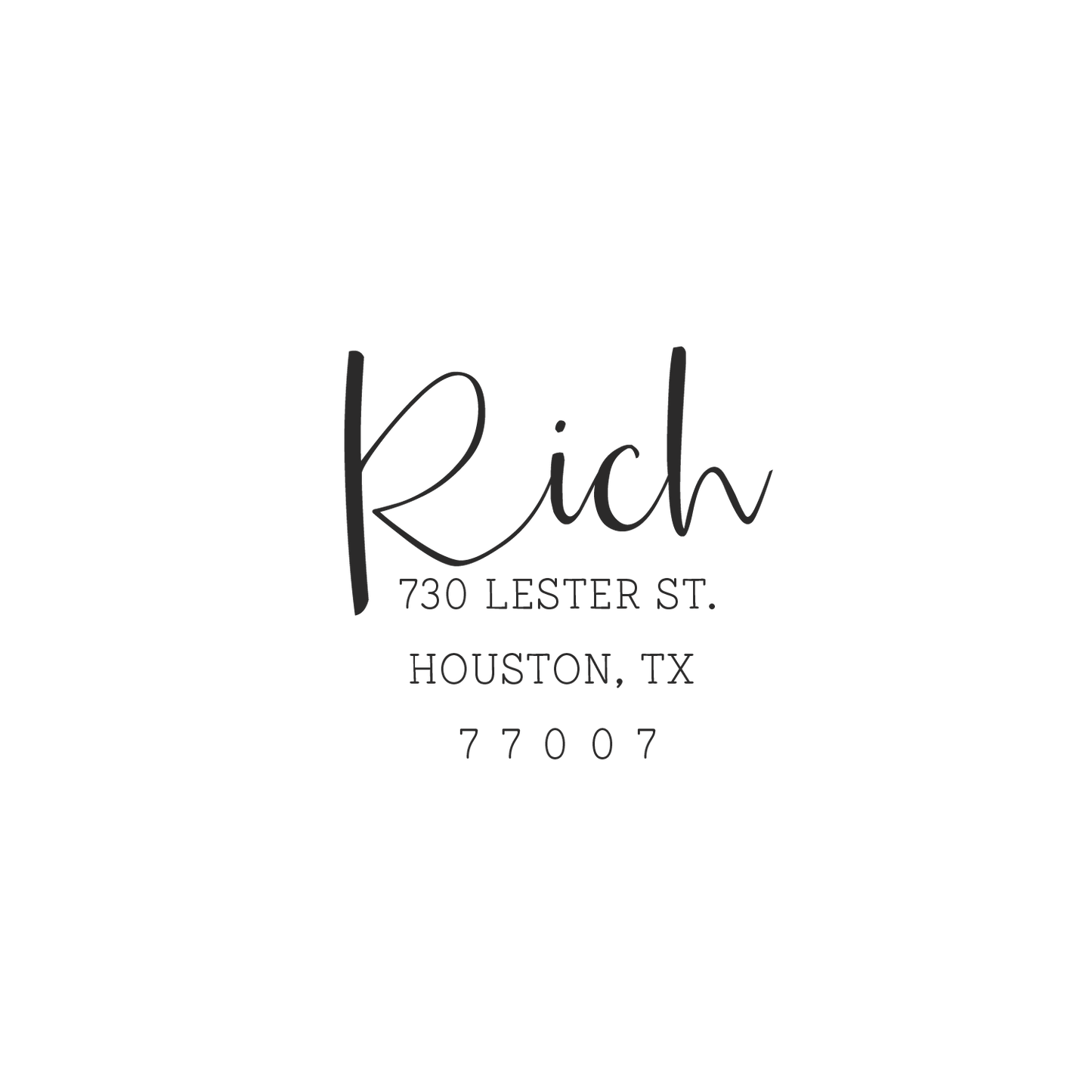 style #4 | return address stamp