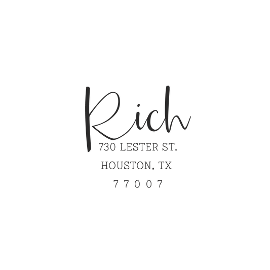style #4 | return address stamp