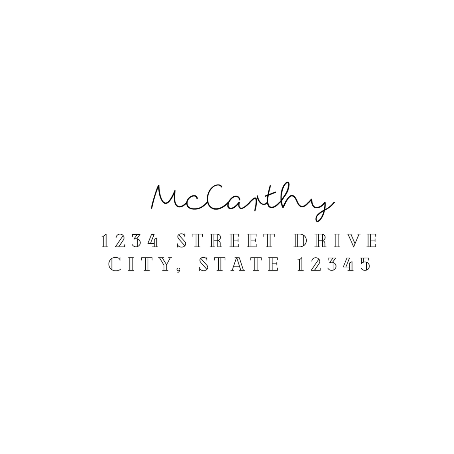 style #8 | return address stamp