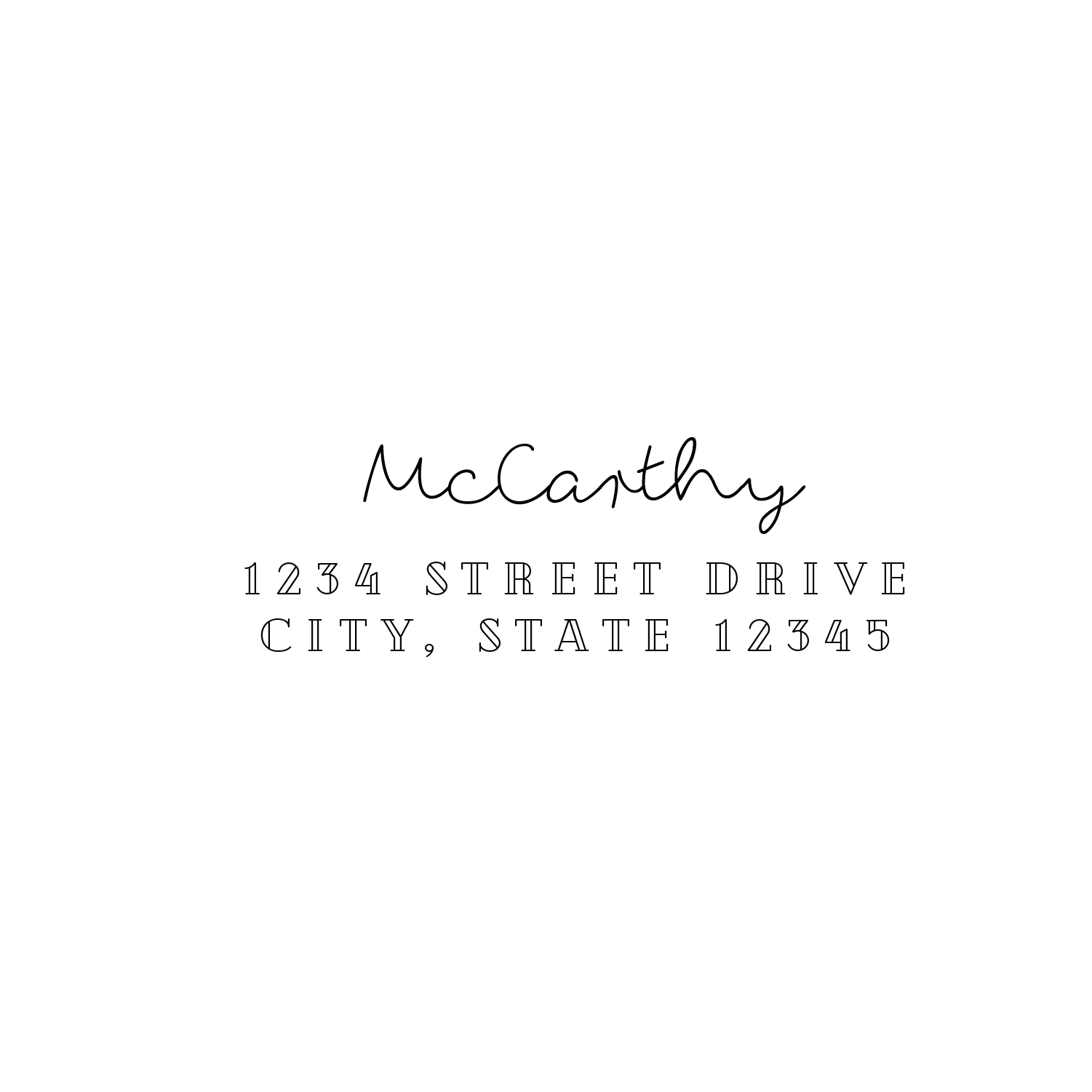 style #8 | return address stamp