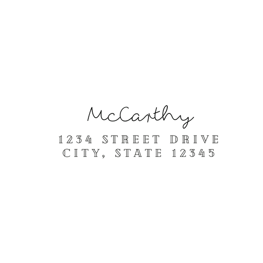 style #8 | return address stamp