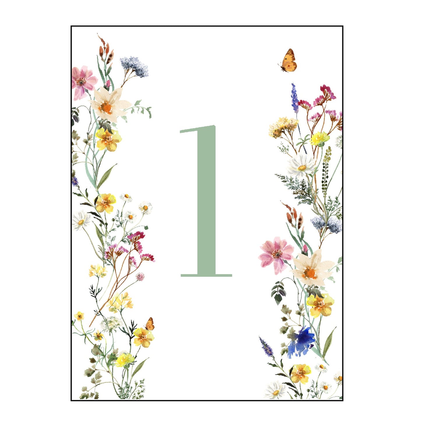 watercolor garden | table numbers