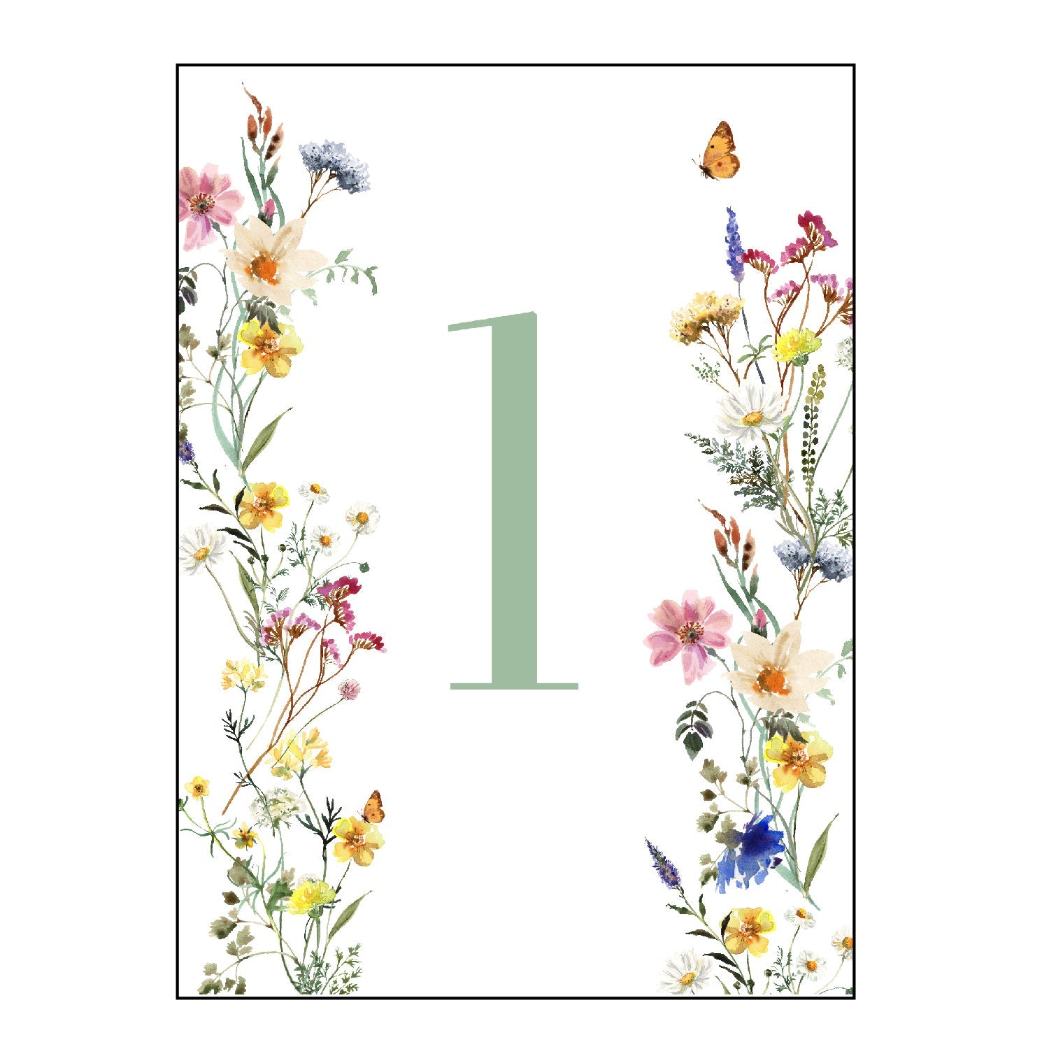 watercolor garden | table numbers