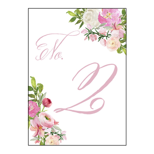 pink formal | table numbers