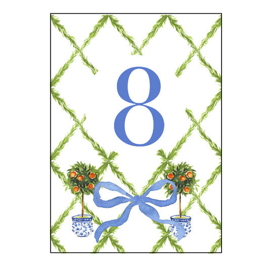boxwood | table numbers